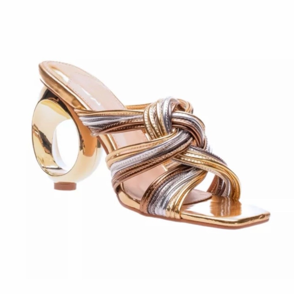 Elegant Gold and Silver Women's Heels